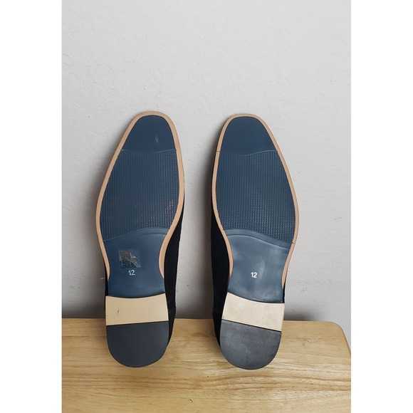 Bruno Marc New York Mens Black Suede Derby Lace Up Dress Shoes Size 12 Formal - Picture 4 of 6